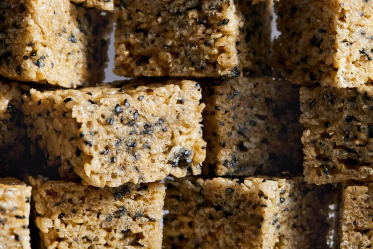 Kat Lieu uses black sesame  and miso for an Asian spin  on Rice Krispie Treats